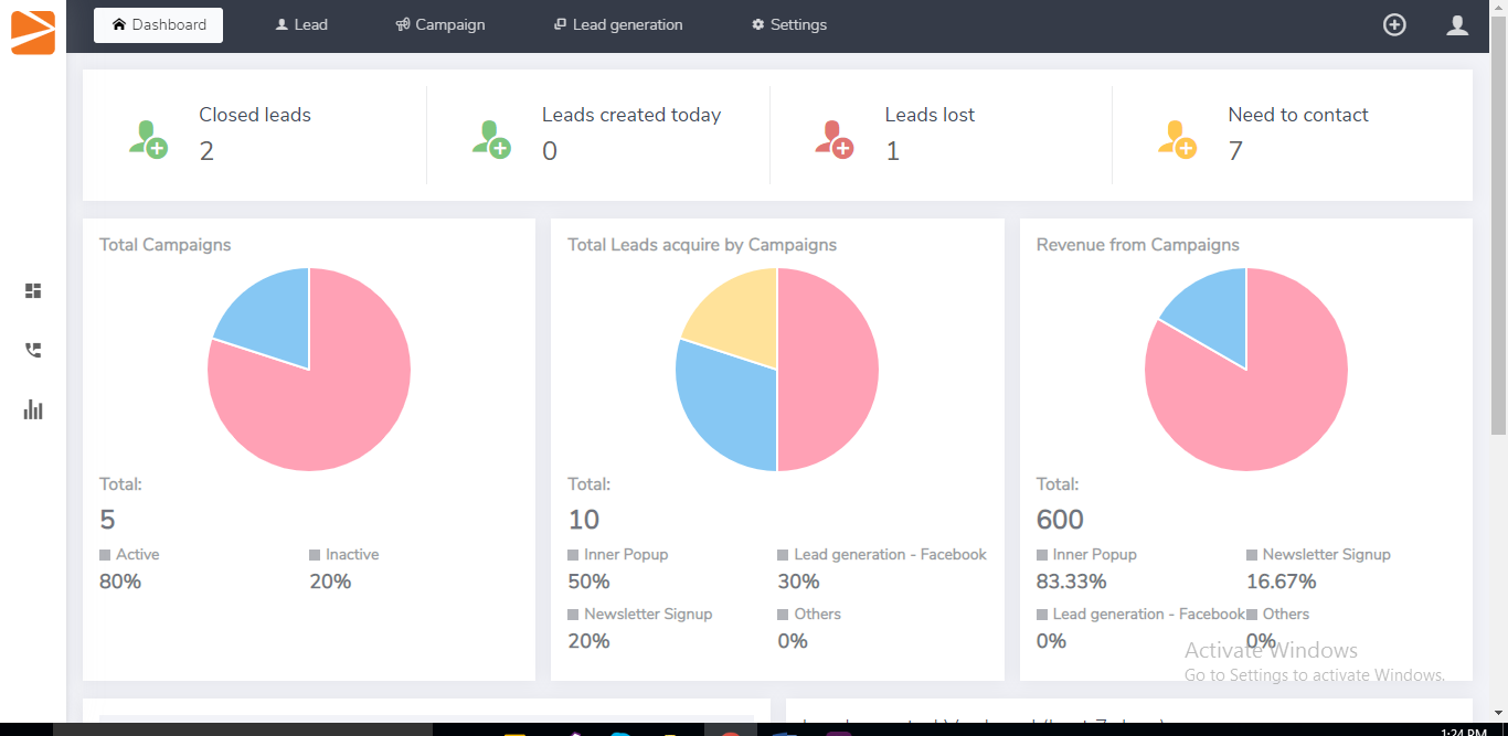 Lead management - Report